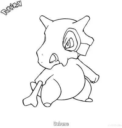 Free printable Cubone Coloring Page - Free Printable Pokemon Coloring Sheets coloring page