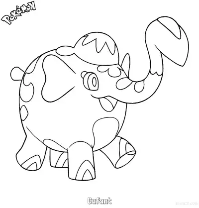 Free printable Cufant Coloring Page - Free Printable Pokemon Coloring Sheets coloring page
