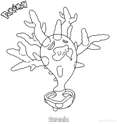 Free printable Cursola Coloring Page - Free Printable Pokemon Coloring Sheets coloring page
