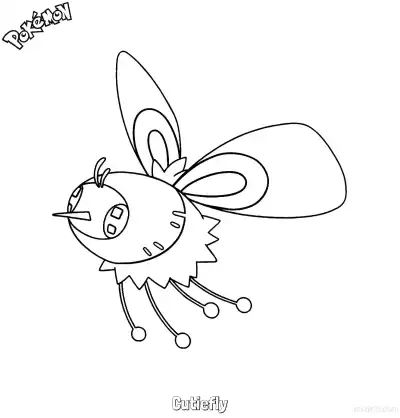 Free printable Cutiefly Coloring Page - Free Printable Pokemon Coloring Sheets coloring page