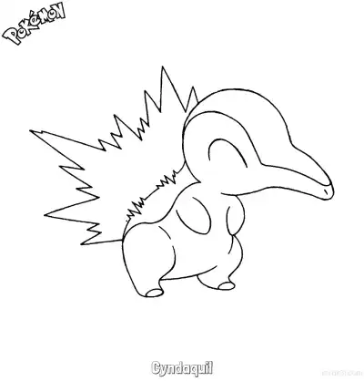 Free printable Cyndaquil Coloring Page - Free Printable Pokemon Coloring Sheets coloring page