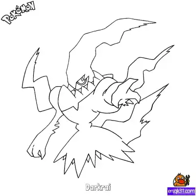 Free printable Darkrai Coloring Page - Free Printable Pokemon Coloring Sheets coloring page