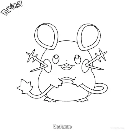 Free printable Dedenne Coloring Page - Free Printable Pokemon Coloring Sheets coloring page