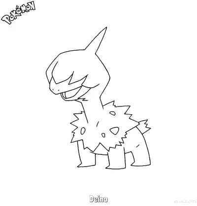 Free printable Deino Coloring Page - Free Printable Pokemon Coloring Sheets coloring page