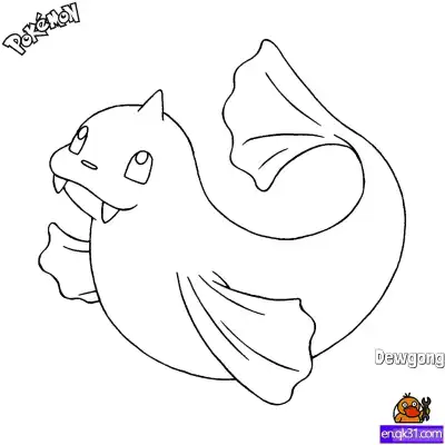 Free printable Dewgong Coloring Page - Free Printable Pokemon Coloring Sheets coloring page