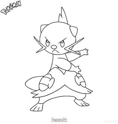 Free printable Dewott Coloring Page - Free Printable Pokemon Coloring Sheets coloring page