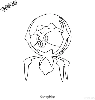 Free printable Dewpider Coloring Page - Free Printable Pokemon Coloring Sheets coloring page