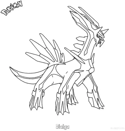 Free printable Dialga Coloring Page - Free Printable Pokemon Coloring Sheets coloring page