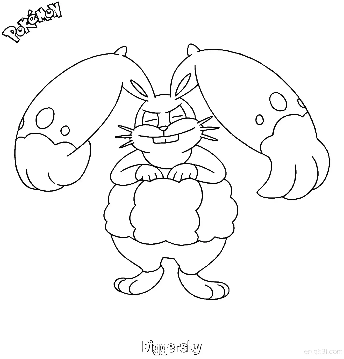 Diggersby Coloring Page - Free Printable Pokemon Coloring Sheets – Free Printable Coloring Page for Kids and Adults