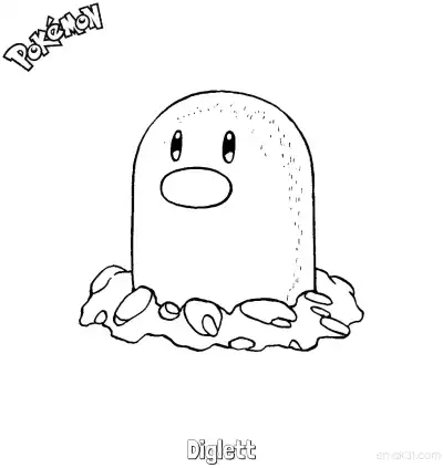 Free printable Diglett Coloring Page - Free Printable Pokemon Coloring Sheets coloring page