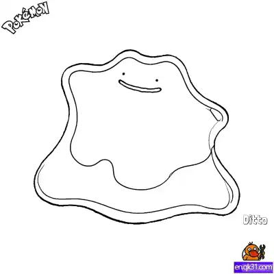 Free printable Ditto Coloring Page - Free Printable Pokemon Coloring Sheets coloring page
