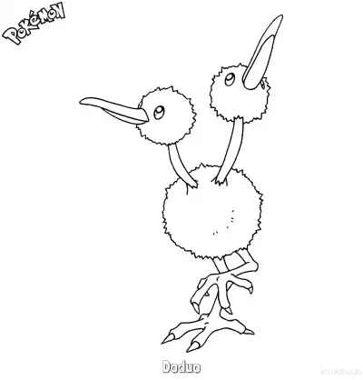 Free printable Doduo Coloring Page - Free Printable Pokemon Coloring Sheets coloring page