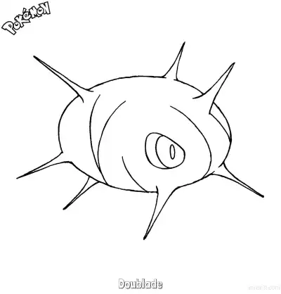 Free printable Doublade Coloring Page - Free Printable Pokemon Coloring Sheets coloring page