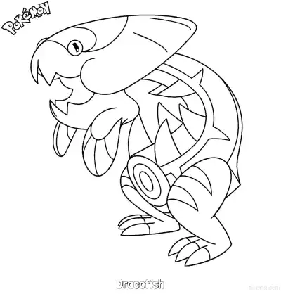 Free printable Dracofish Coloring Page - Free Printable Pokemon Coloring Sheets coloring page