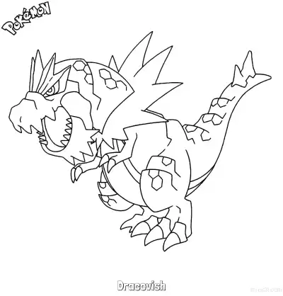 Free printable Dracovish Coloring Page - Free Printable Pokemon Coloring Sheets coloring page