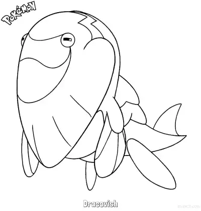 Free printable Dracovish2 Coloring Page - Free Printable Pokemon Coloring Sheets coloring page