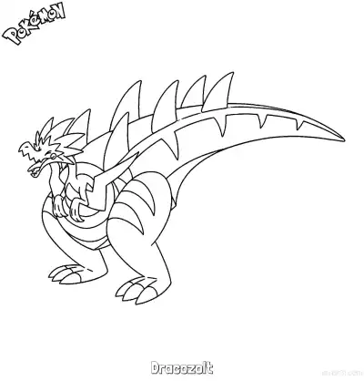 Free printable Dracozolt Coloring Page - Free Printable Pokemon Coloring Sheets coloring page