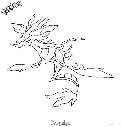 Free printable Dragalge Coloring Page - Free Printable Pokemon Coloring Sheets coloring page