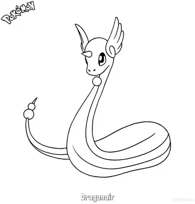 Free printable Dragonair Coloring Page - Free Printable Pokemon Coloring Sheets coloring page