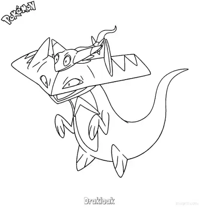 Free printable Drakloak Coloring Page - Free Printable Pokemon Coloring Sheets coloring page