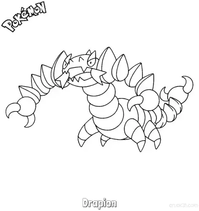 Free printable Drapion Coloring Page - Free Printable Pokemon Coloring Sheets coloring page