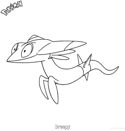 Free printable Dreepy Coloring Page - Free Printable Pokemon Coloring Sheets coloring page