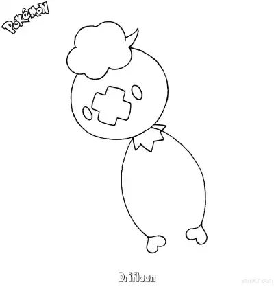 Free printable Drifloon Coloring Page - Free Printable Pokemon Coloring Sheets coloring page