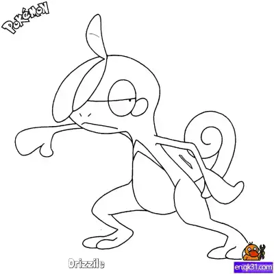 Free printable Drizzile Coloring Page - Free Printable Pokemon Coloring Sheets coloring page