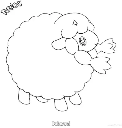 Free printable Dubwool Coloring Page - Free Printable Pokemon Coloring Sheets coloring page