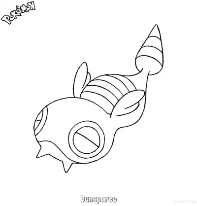Free printable Dunsparce Coloring Page - Free Printable Pokemon Coloring Sheets coloring page