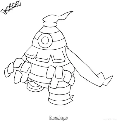 Free printable Dusclops Coloring Page - Free Printable Pokemon Coloring Sheets coloring page