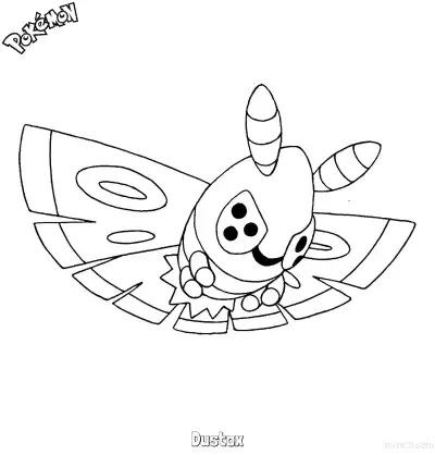 Free printable Dustox Coloring Page - Free Printable Pokemon Coloring Sheets coloring page