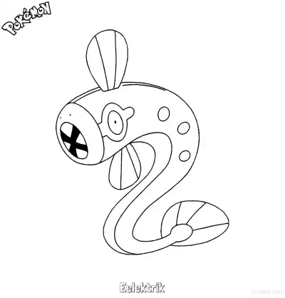 Free printable Eelektrik Coloring Page - Free Printable Pokemon Coloring Sheets coloring page
