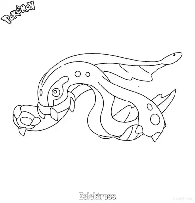 Free printable Eelektross Coloring Page - Free Printable Pokemon Coloring Sheets coloring page