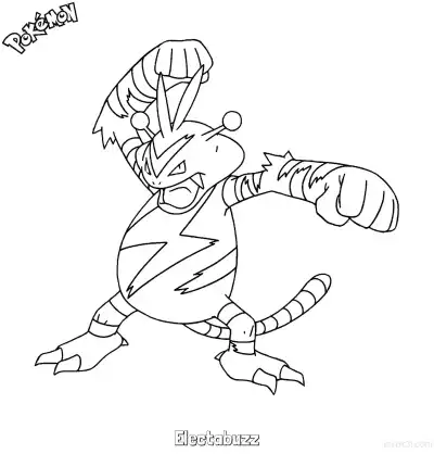 Free printable Electabuzz Coloring Page - Free Printable Pokemon Coloring Sheets coloring page