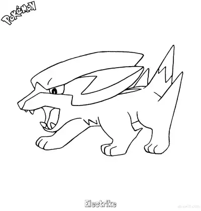 Free printable Electrike Coloring Page - Free Printable Pokemon Coloring Sheets coloring page