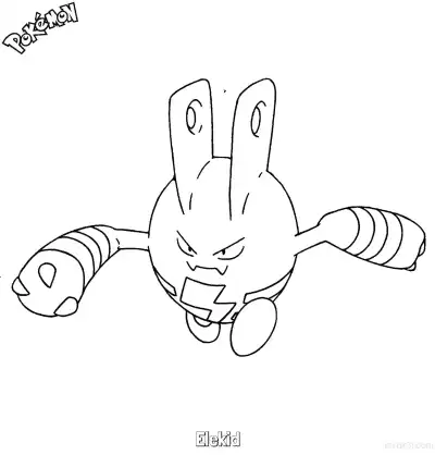 Free printable Elekid Coloring Page - Free Printable Pokemon Coloring Sheets coloring page