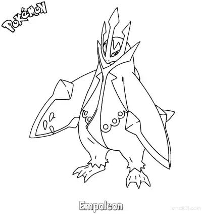 Free printable Empoleon Coloring Page - Free Printable Pokemon Coloring Sheets coloring page