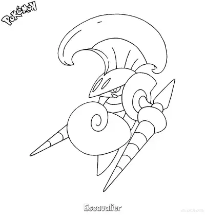 Free printable Escavalier Coloring Page - Free Printable Pokemon Coloring Sheets coloring page