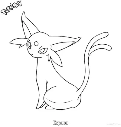 Free printable Espeon Coloring Page - Free Printable Pokemon Coloring Sheets coloring page
