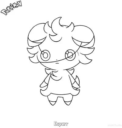 Free printable Espurr Coloring Page - Free Printable Pokemon Coloring Sheets coloring page