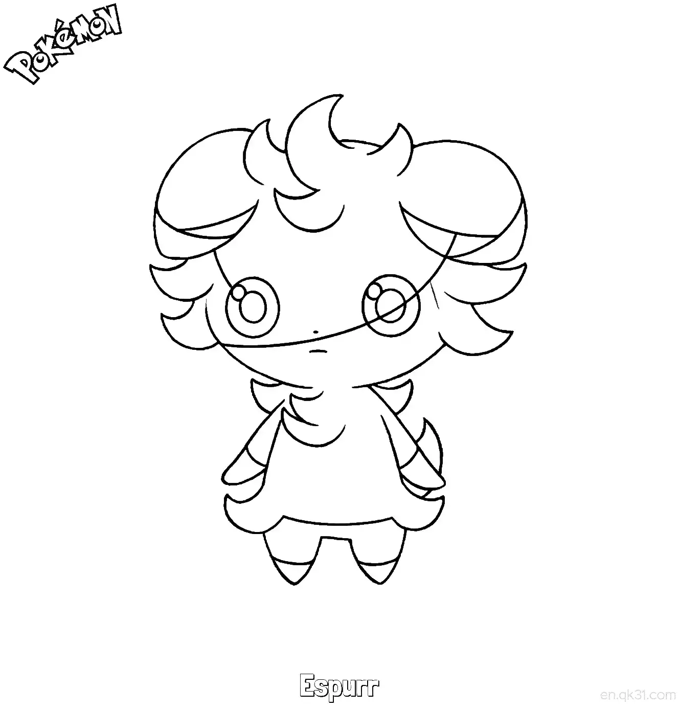 Espurr Coloring Page - Free Printable Pokemon Coloring Sheets – Free Printable Coloring Page for Kids and Adults