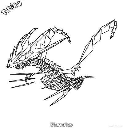 Free printable Eternatus Coloring Page - Free Printable Pokemon Coloring Sheets coloring page