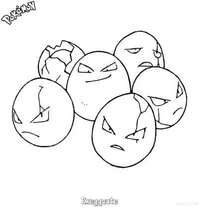 Free printable Exeggcute Coloring Page - Free Printable Pokemon Coloring Sheets coloring page