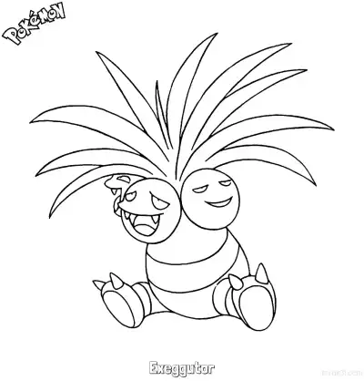Free printable Exeggutor Coloring Page - Free Printable Pokemon Coloring Sheets coloring page