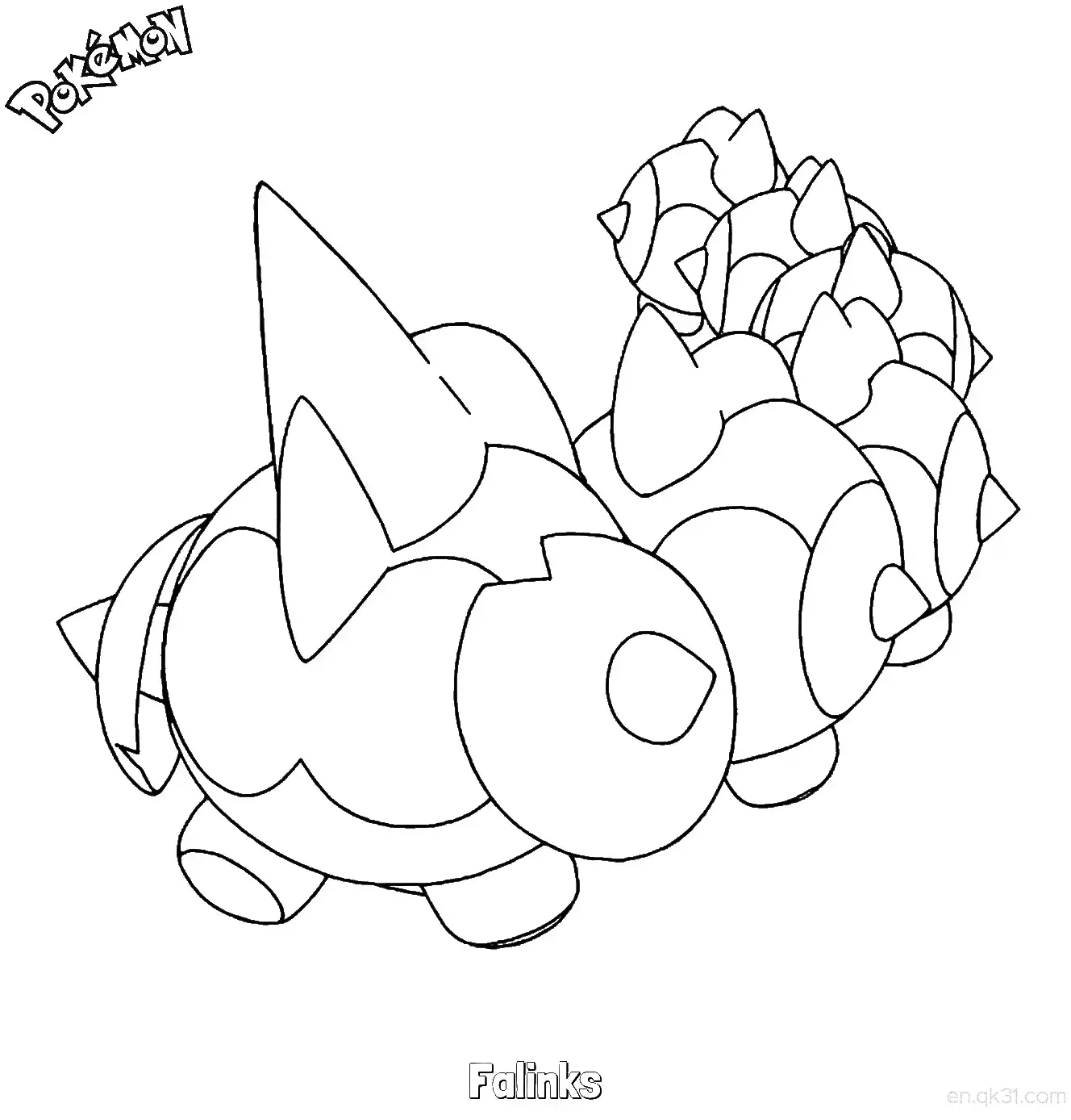 Falinks Coloring Page - Free Printable Pokemon Coloring Sheets – Free Printable Coloring Page for Kids and Adults