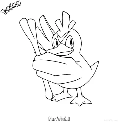 Free printable Farfetchd Coloring Page - Free Printable Pokemon Coloring Sheets coloring page