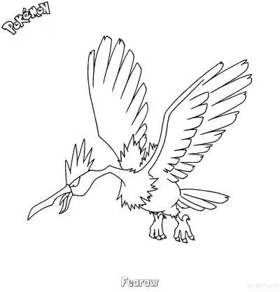 Free printable Fearow Coloring Page - Free Printable Pokemon Coloring Sheets coloring page