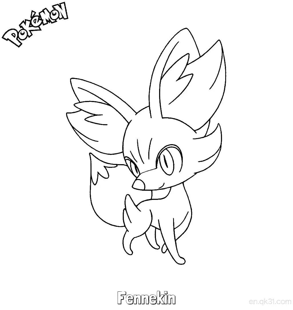 Fennekin Coloring Page - Free Printable Pokemon Coloring Sheets – Free Printable Coloring Page for Kids and Adults