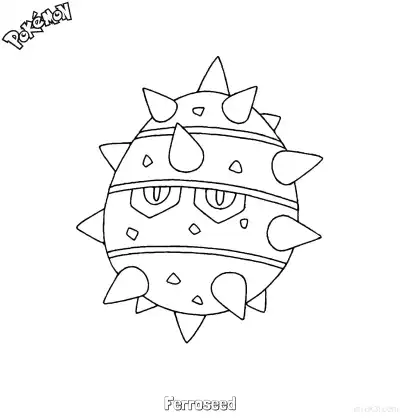 Free printable Ferroseed Coloring Page - Free Printable Pokemon Coloring Sheets coloring page